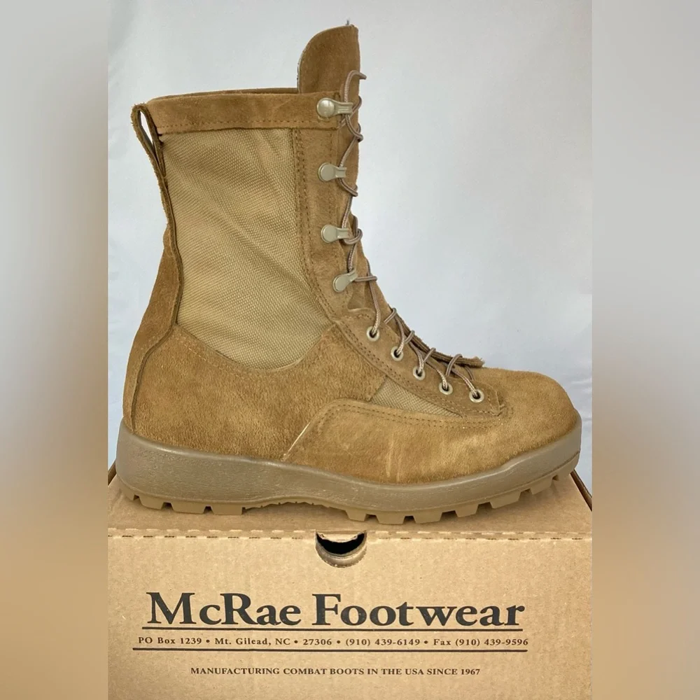 McRae Footwear Army Temperate Weather Combat Boots - Coyote - Mens Size 10.5W - Picture 7 of 14